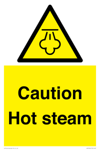 Caution Hot steam